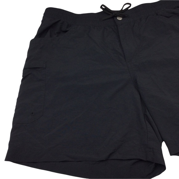 Columbia Cargo Hiking Shorts Black Zip Up, Button & Draw String Women’s Large - Picture 10 of 12